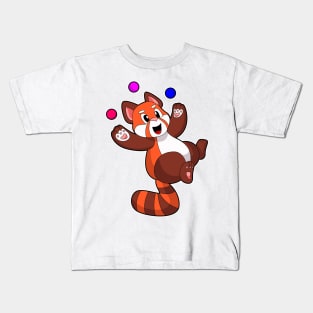 Red panda at Juggle Circus Kids T-Shirt